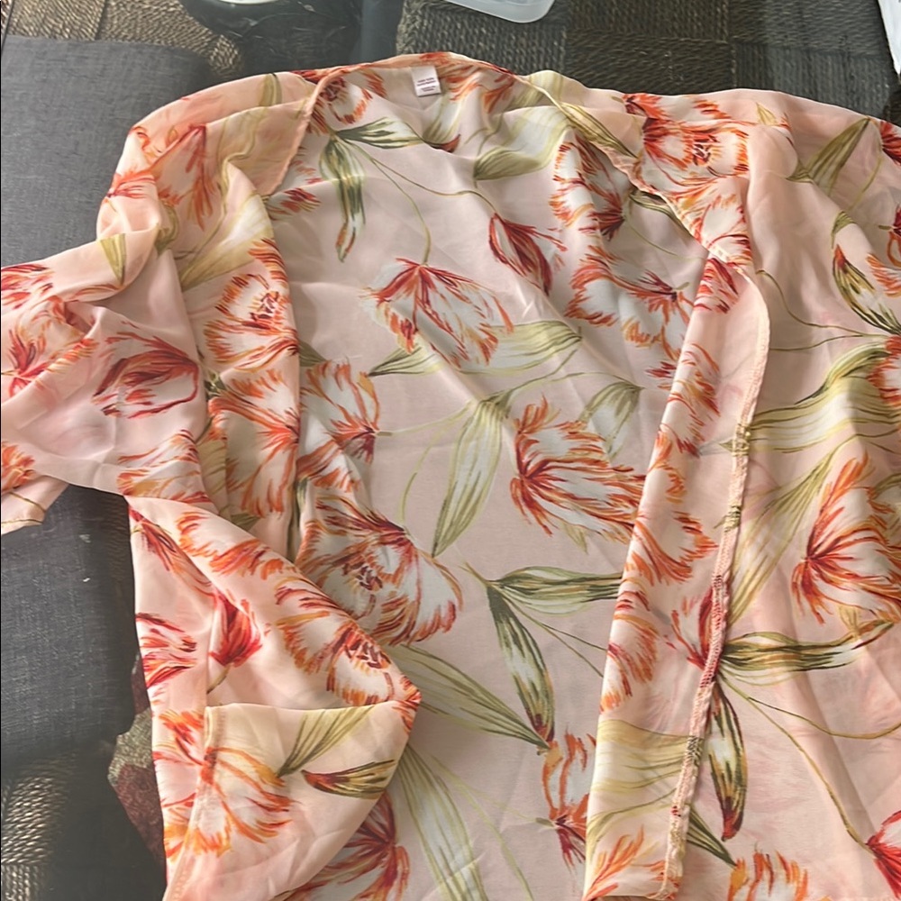 Floral Sheer Kimono Top